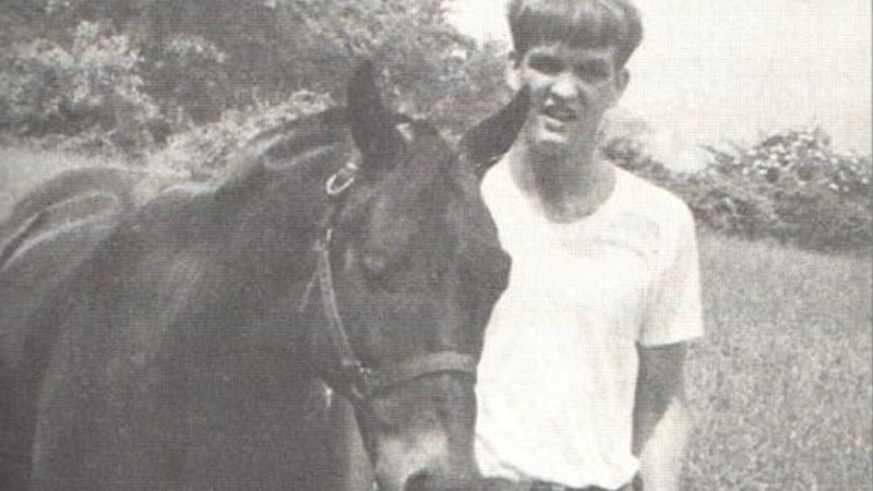 George Patton as a young boy with his horse